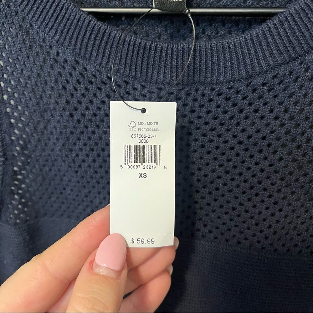 Banana Republic New SWEATER TANK XS Navy - Picture 10 of 14